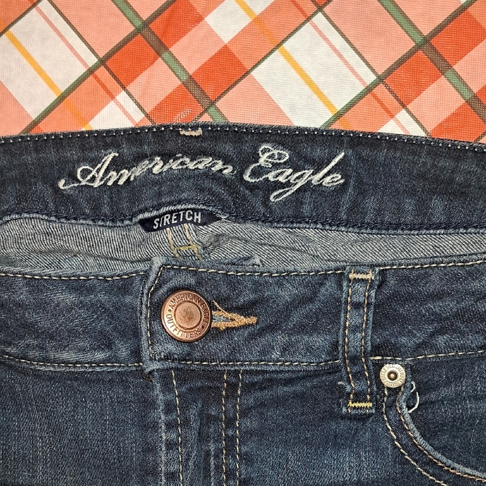 American Eagle Outfitters Women's Stretch Dark Blue Jeans